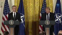 President trump holds a joint  press conference secretary genral stoltenberg