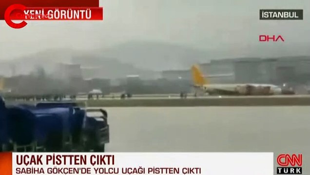 Pegasus uçağı pistten çıktı