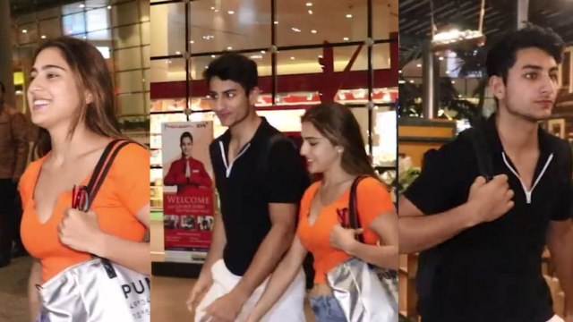 Brother-Sister duo Sara and Ibrahim Ali Khan spotted at the airport post their Maldives vacation