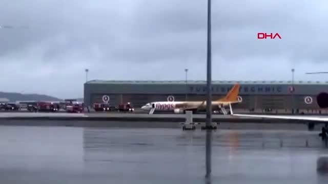 Sabiha gökçen'de uçak pistten çıktı