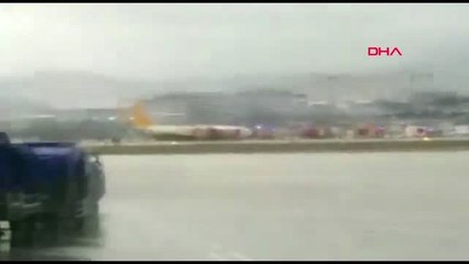 Sabiha gökçen'de uçak pistten çıktı