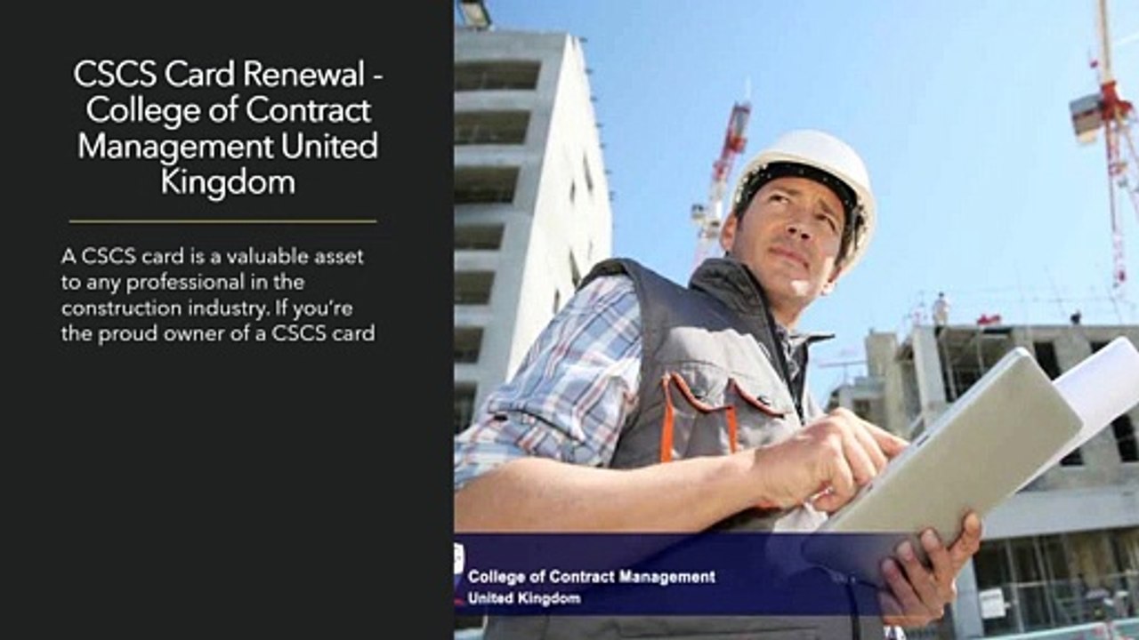 Renew cscs card