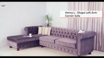 Corner Sofa- Henry L-Shaped Left Arm Corner Sofa Set - Corner Sofa Design by Wooden Street