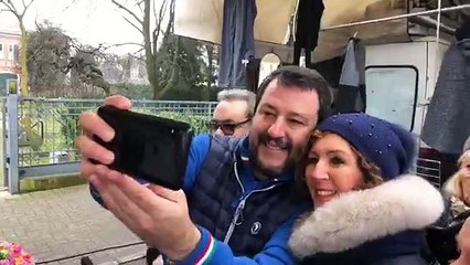 Salvini dal mercato di Soliera (Modena) (07.01.20)