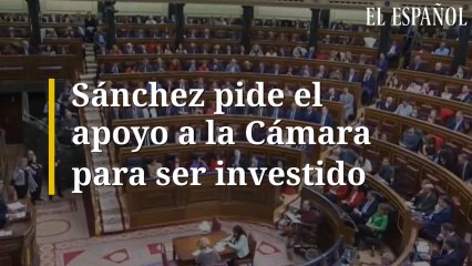 Sánchez pide el apoyo a la Cámara para ser investido