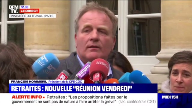 Retraites: pour François Hommeril (CFE-CGC), il n'y a strictement aucune avancée dans les négociations