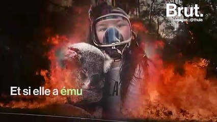 Incendies en Australie : un photomontage d'une fillette portant un koala devient viral