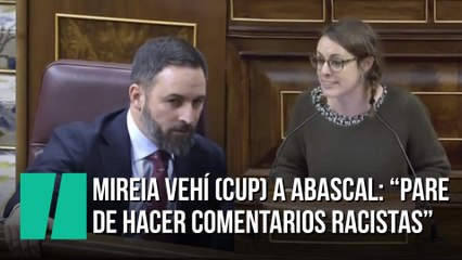 Mireia Vehí (CUP) a Abascal: "Pare de hacer comentarios racistas"