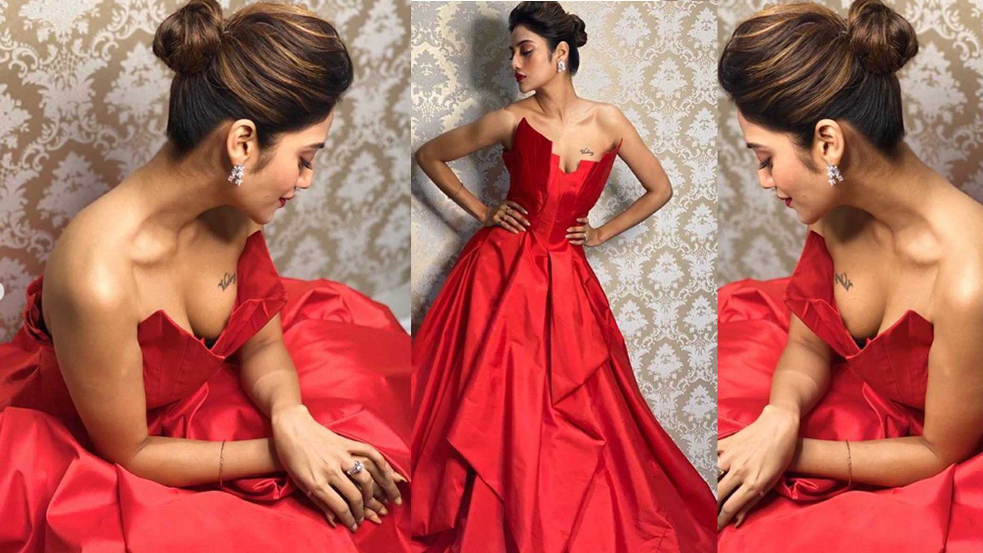 Nusrat Jahan ने Red Dress में दिखाया बोल्ड अवतार | Boldsky - video Dailymotion