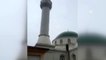 Marmara Adası'nda minarenin külahı fırtına nedeniyle yıkıldı - BALIKESİR