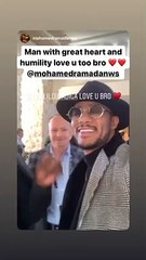 محمد رمضان مع الأسطورة خليلو فاديجا من كواليس حفل أفضل لاعب بأفريقيا