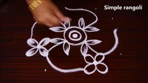 Beautiful and simple rangoli with 6x4 dots   Kolam designs   Easy muggulu designs
