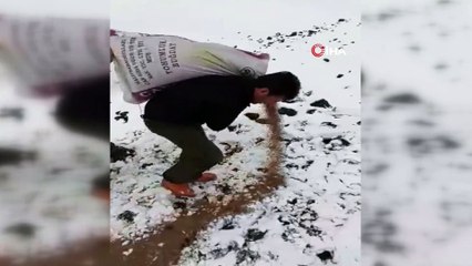 Muş DKMP tarafından yaban hayvanları için doğaya yem bırakıldı