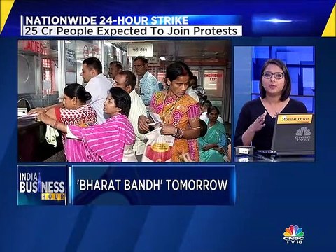 Ten central trade unions call for a nationwide strike to protest against the centre's labour policies