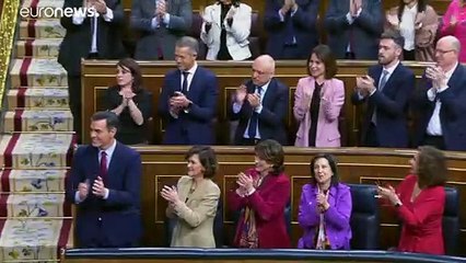 Pedro Sánchez gana la votación de la investidura con 167 a favor frente a 165 votos en contra