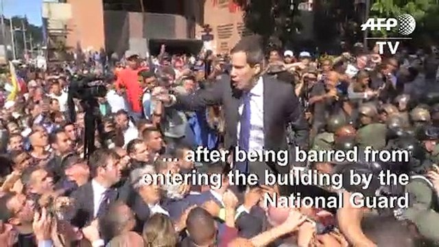 Venezuela's Guaido gains access to parliament speaker's seat
