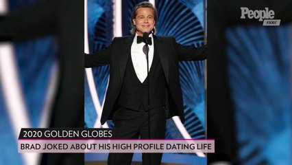 Jennifer Aniston Laughs at Brad Pitt's Golden Globes Joke About His Dating Life