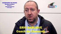 Hockey sur glace Interview d’Eric Sarliève, Coach des Sangliers Arvernes de Clermont-Ferrand, le 04/01/2020 (Clermont-Ferrand VS Caen)