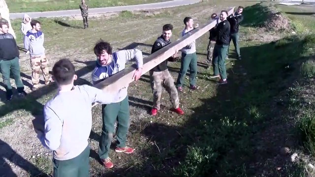 Opération commando d'Istres Provence Handball au 25e RGA : le parcours en groupe