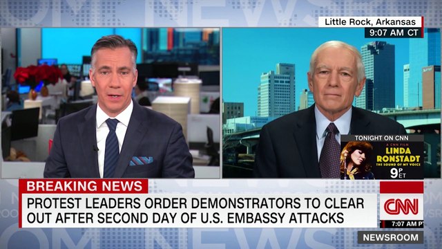 Gen. Wesley Clark tosses phone during CNN interview