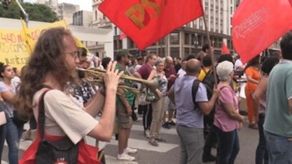 Se realiza marcha contra alza del transporte en Brasil inspirada en protestas de Chile
