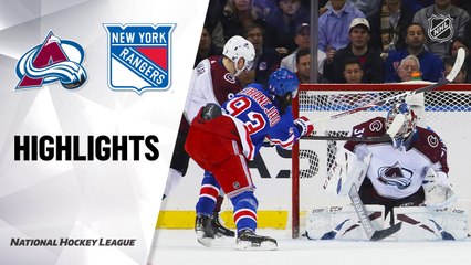 NHL Highlights | Avalanche @ Rangers 01/07/20