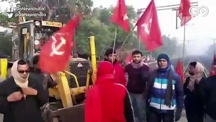 भारत बंद में सड़कों पर उतरे प्रदर्शनकारी, कई जगह रेलवे ट्रैक और सड़क जाम कर प्रदर्शन किया
