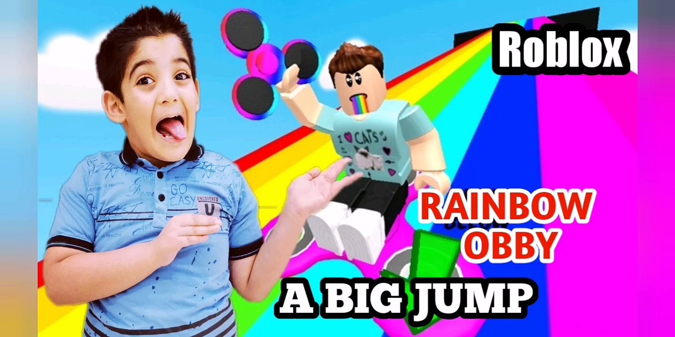 Rainbow Obby By Sob In Roblox A Big Jump Sobsamgames Video Dailymotion - roblox obby videos 10 hours rainbow