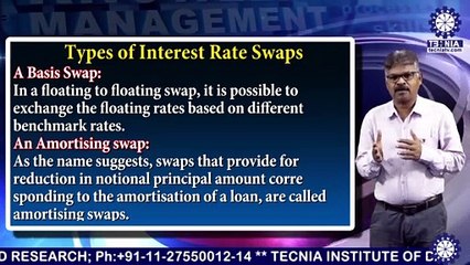 MBA || Dr. S  CHINNATHAMBI || Types of Interest Rate  Swaps  || TIAS || TECNIA TV