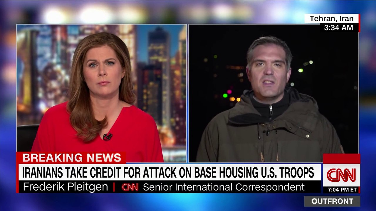 Video appears to show rockets in air at air base housing US troops