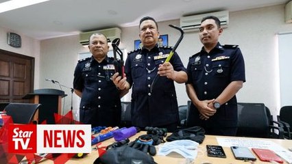 Cops solve 12 break-in cases in Ipoh with trio's arrests