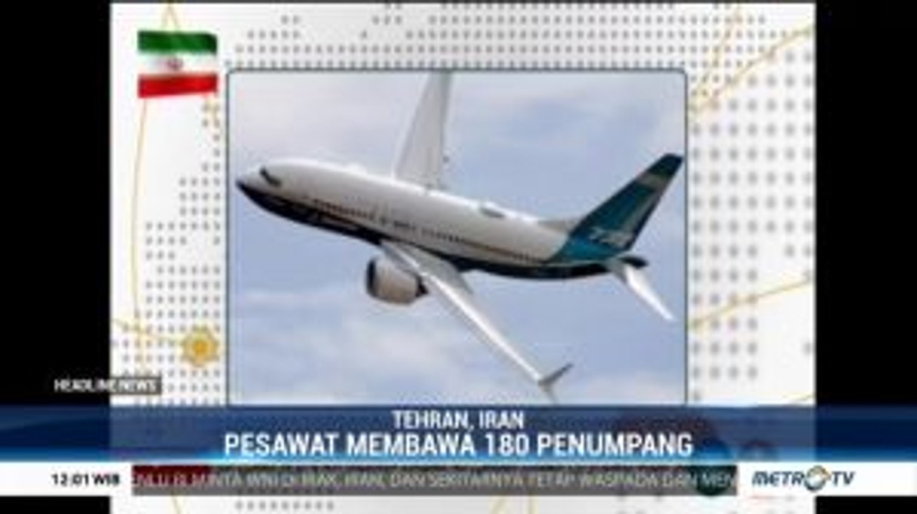 Pesawat Ukraina Jatuh di Iran, Ada 180 Penumpang