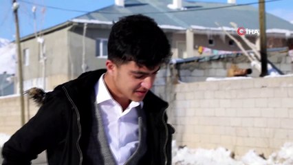 Başkale’de etkili olan 'Sibirya soğukları' sonucu bir tilki dondu