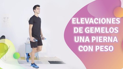 Elevaciones de gemelos una pierna (con peso) - Mejor con salud