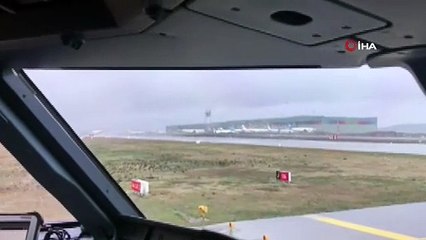 Sabiha Gökçen Havalimanı'nda uçağın pistten çıkma anının görüntüleri ortaya çıktı