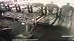 Hilarious video shows moment hapless man tries to impress girlfriend by hitting the treadmill at the gym - only to take embarrassing tumble off the machine