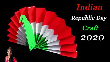 Tricolour Paper Peacock Making | Indian Republic Day Craft Ideas 2020 | Republic Day Art and Craft Ideas | Tricolour Paper Craft