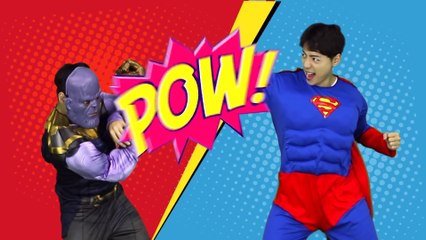슈퍼히어로 총 출동!! 악당 타노스를 물리쳐라! Avengers Superhero kids Justice League - 마슈토이 Mashu ToysReview