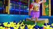 Genevieve Plays at Indoor Playground with Slides and Ball Pits-