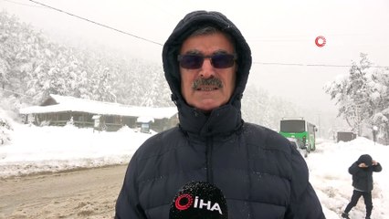 Abant’ta kar kalınlığı 1 metreyi buldu