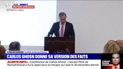 "C'est un jour très important pour moi" Carlos Ghosn s'exprime pour la première fois depuis sa fuite au Liban
