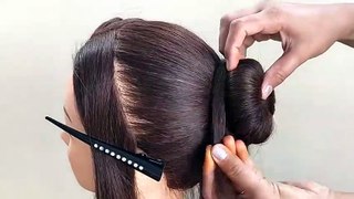 'BEAUTIFUL !! BUN HAIRSTYLE FOR GIRLS __ WEDDING & FUNCTION  BUN HAIRSTYLES_2020