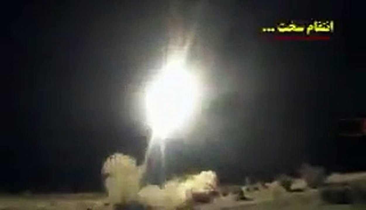 أخطر مشاهد لإطلاق الصواريخ الإيرانية على قاعدة عين الأسد الأمريكية