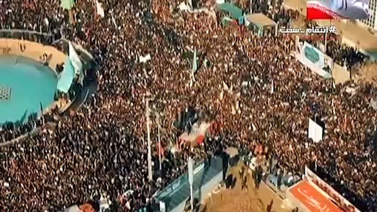 شاهد.. تشييع جثمان "سليمانى" بعد هجوم إيران على قاعدة عين الأسد الأمريكية