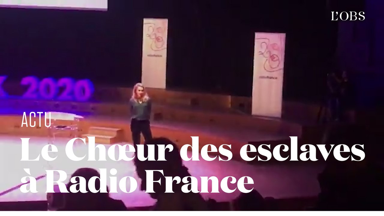Les vœux de Sibyle Veil, PDG de Radio France, interrompus par le Chœur des esclaves de Verdi