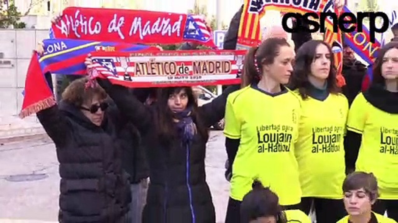 Concentración de Amnistia Internacional en la embajada de Arabia Saudí en Madrid