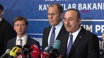 Çavuşoğlu ve lavrov'dan ortak basın toplantısı