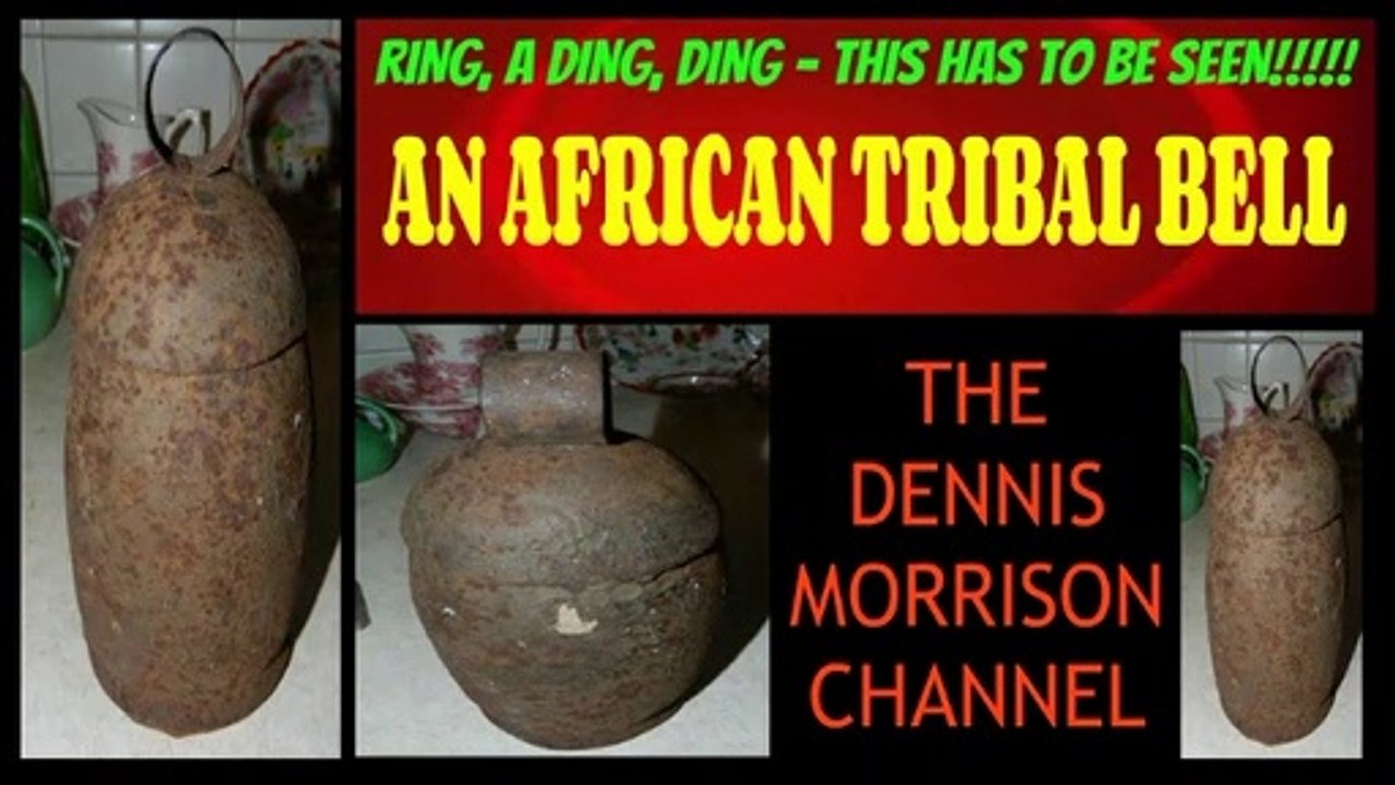 ANTIQUE AFRICAN TRIBAL BELL FOUND AT SAGINAW, MICHIGAN
