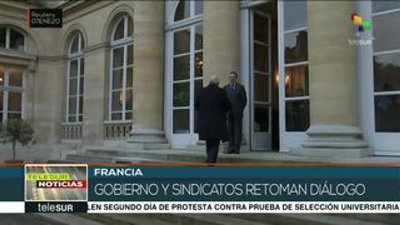 teleSUR Noticias: Francia: gobierno y sindicatos retoman diálogo