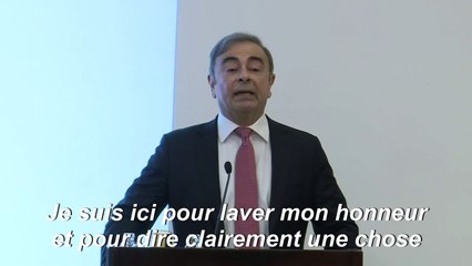 Carlos Ghosn dit se présenter devant la presse pour "laver son honneur"